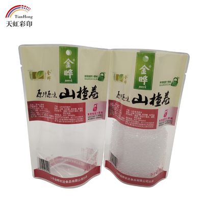 Customized Logo Lebensmittelqualität Kunststoff Stand Up Tasche Zip Lock Verpackungstüte für Snacks