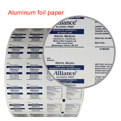 Medizinische Geräte und Instrumente Aluminiumfolie Papier für die Verpackung von Alkohol-Pads