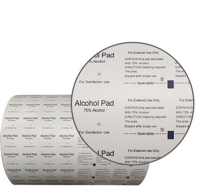 Papier aus medizinischer Aluminiumfolie für antiseptische Alkoholtücher in 1-9 Farbvarianten