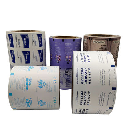 Papier aus medizinischer Aluminiumfolie für antiseptische Alkoholtücher in 1-9 Farbvarianten