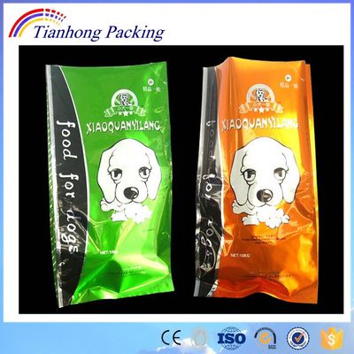 Custom Printed Aluminium Verstärkte Reißverschluss Flachbodenbeutel für Hundefutterverpackungen