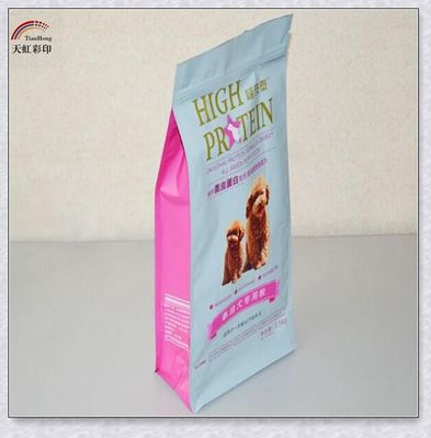 Custom Printed Aluminium Verstärkte Reißverschluss Flachbodenbeutel für Hundefutterverpackungen