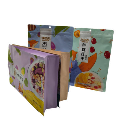 Maßgeschneiderte Lebensmittel-Grade Stand-Up-Tasche Plastik-Verpackungstüte für Snack Granola und mehr