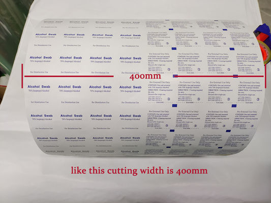 Aluminiumfolie-Laminationspapier für die Verpackung von Alkohol-Pad/Alcohol-Swab Flexo gedruckt