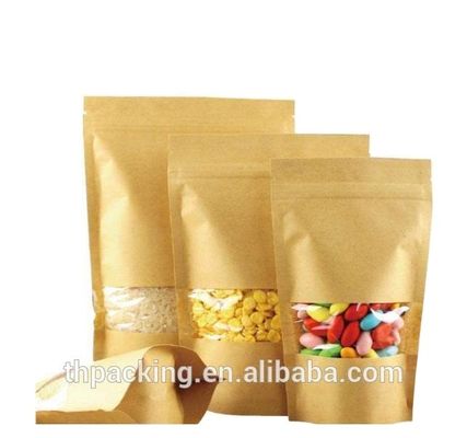 Silberne Verpackung von Snacks Kraft-Zippbeutel für Trockenfrüchte