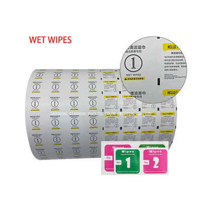 Probe von wasserdichten Aluminiumfolie-Folienrollen für die Verpackung von Alkoholvorbereitungs-Pads 73/83/103G