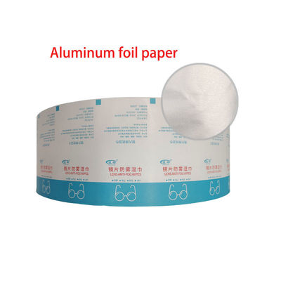 Flexographie-Druck Logo Aluminiumfolie Film Roll für 75% Alkohol Vorbereitung Pad