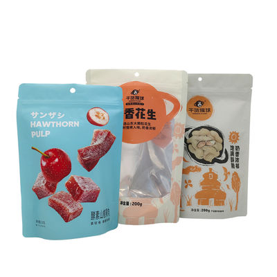 Reißverschluss Top Custom Printed Matte Stand Up Tasche Aluminiumfolie Mylar Tasche für Lollipop