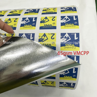 65 gms VMCPP/Aluminiumfolie Papier zur Reinigung von Tüchern 30-1100 mm Breite 0-9 Druckfarbe