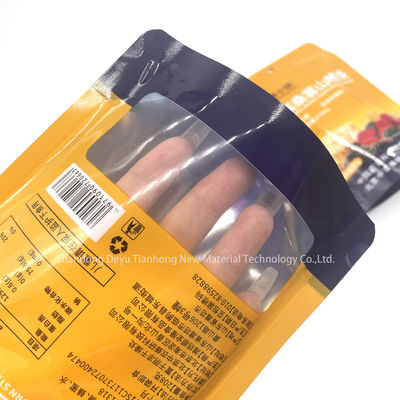 Custom Printed Zipper Top Stand Up Pocket für luft- und wasserdichte, umweltfreundliche Snacks