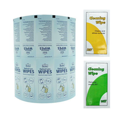 Flexographie Druck Wärmeversiegelung Alkohol Vorbereitung Pad Aluminiumfolie Laminationspapierfilm zur Brillensäuberung