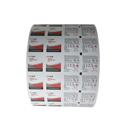 Holzzzellstoff 75% Alkohol Pad Aluminiumpapier PE Filmrolle zur Verpackung Breite 30-1100mm